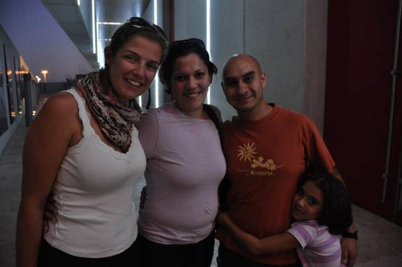 Novos amigos, uma simpática família que também visitava o Museu da Cultura Maya, em Mérida, a capital do Yucatán, no México